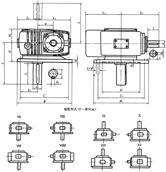 TP型平麵包絡(luò)環(huán)麵蝸桿減速機(jī)