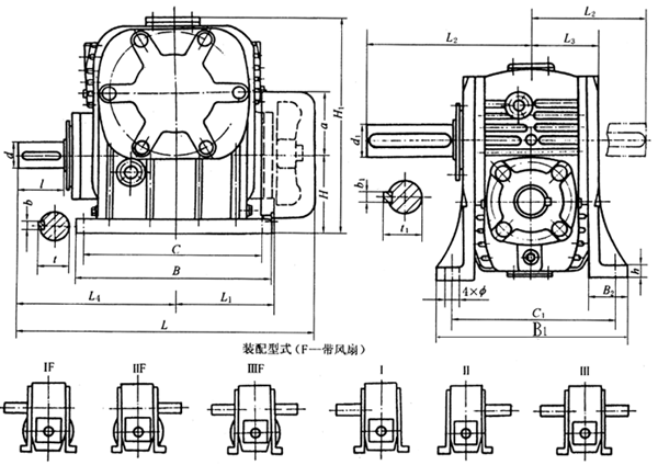 TP型平麵包絡(luò)環(huán)麵蝸桿減速機(jī)