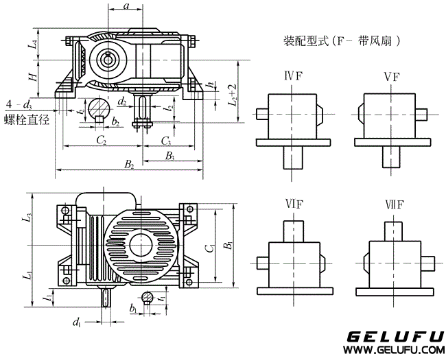 KW型錐面包絡(luò)圓柱蝸桿減速機(jī)（JB-T5559-91）