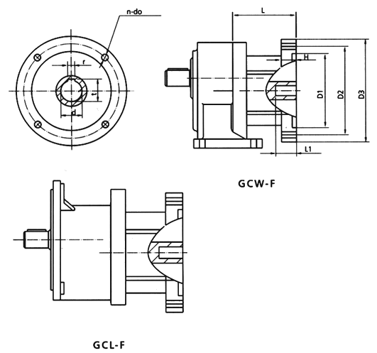 GC-F18、GC-F22、GC-F28係列聯(lián)接法蘭尺寸