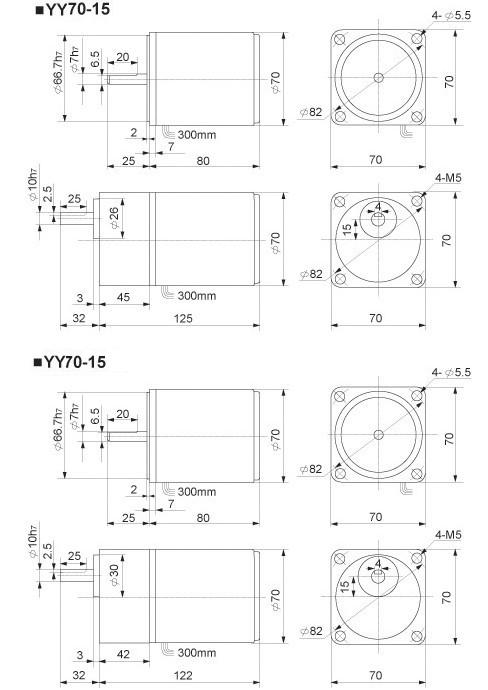 15W 微型感應(yīng)齒輪減速電動(dòng)機(jī)安裝尺寸 鈞寶電機(jī)