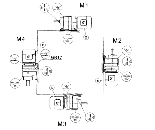 GR17-GR167斜齒輪減速電機(jī)安裝示例圖