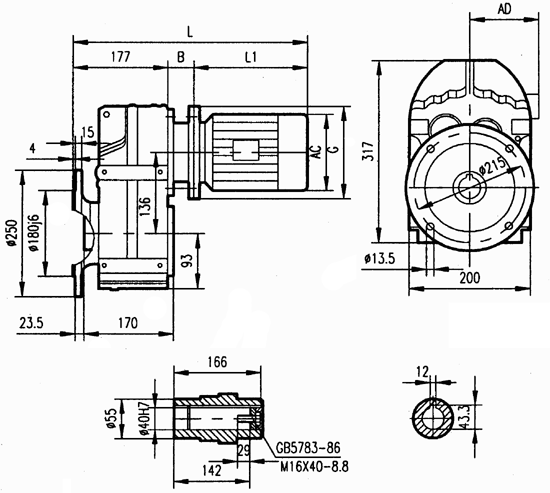 GFAF57安裝結構尺寸